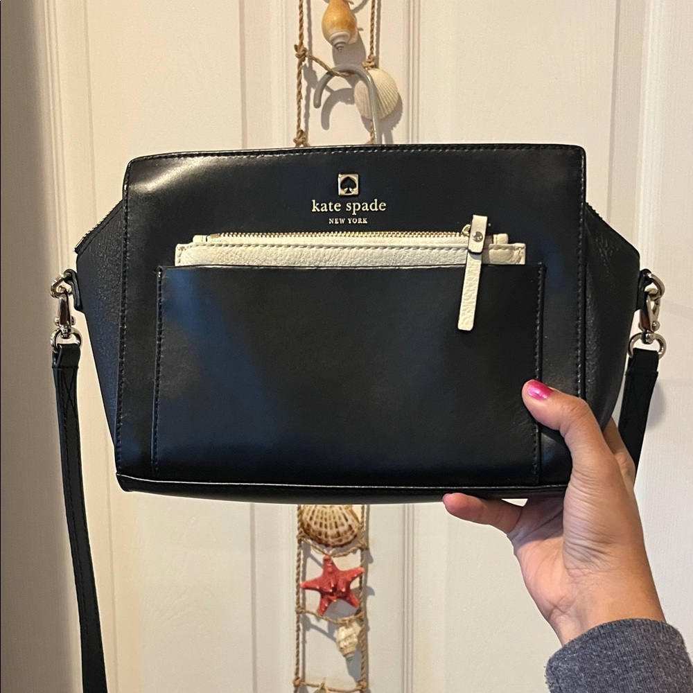 Kate Spade Black and White Crossbody Bag